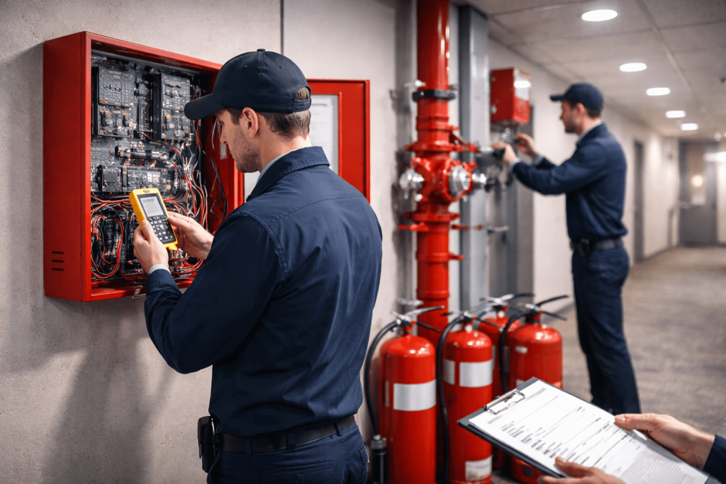 Fire protection system maintenance and inspection process
